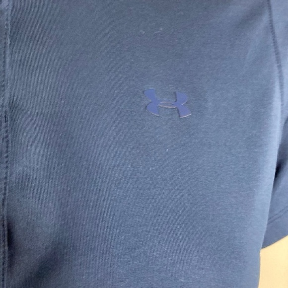 Under Armour 1/2 button down blue Polo Top  Sz medium - Picture 3 of 6
